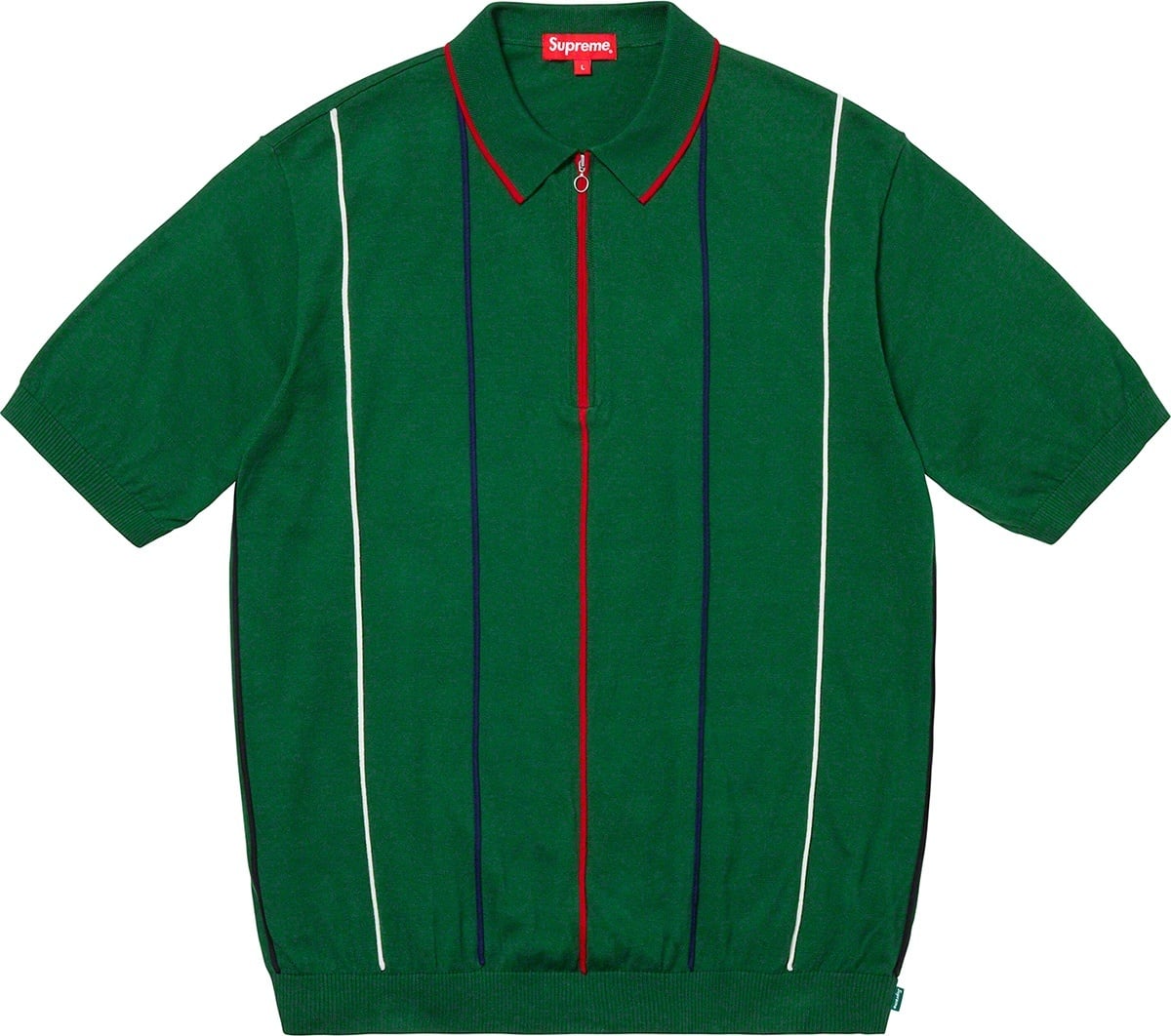Pinstripe Half Zip Polo view 2